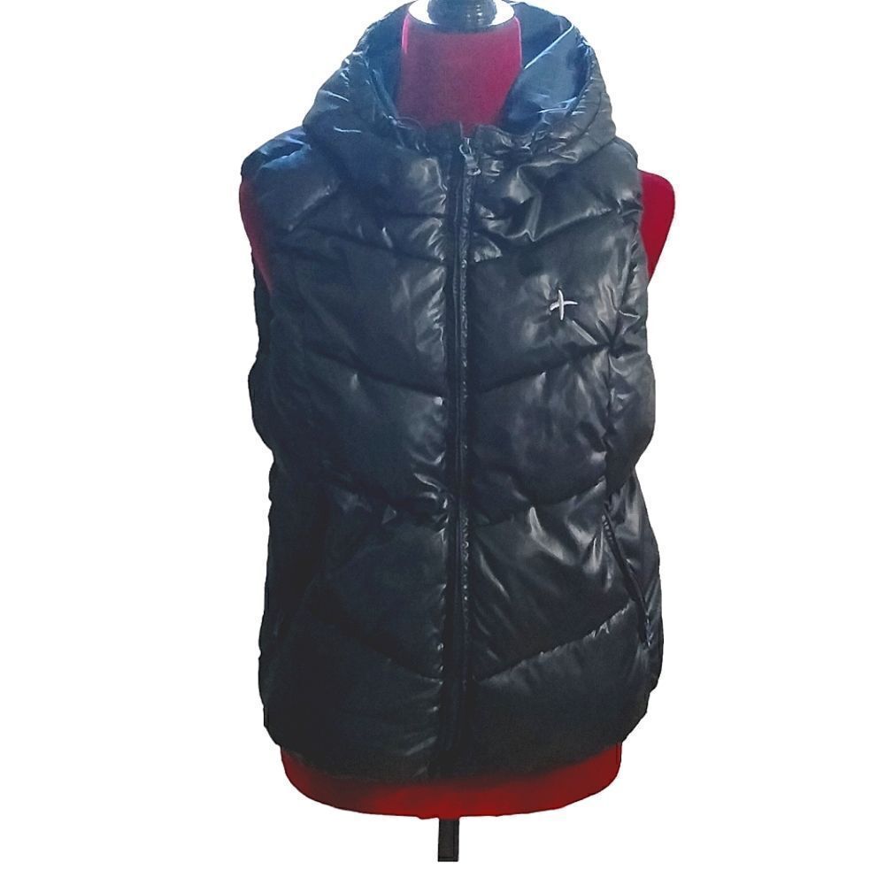 Hum Dreammaker Puffy Vest Hoodie Jacket Temptation Hum38 Sz S Black Blue Liner